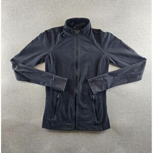 Nike Running Jacket Women Small Black‎ Full Zip Dri Fit Pockets Lightweight Coat